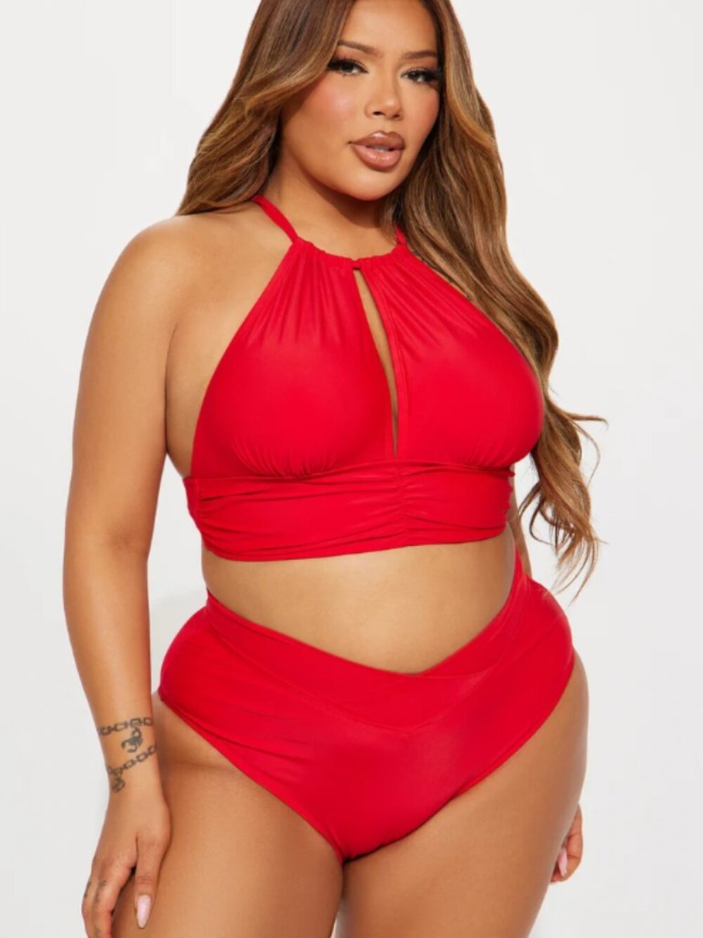 NWT Fashion Nova Size 2X Red Two Piece Bikini Swimsuit